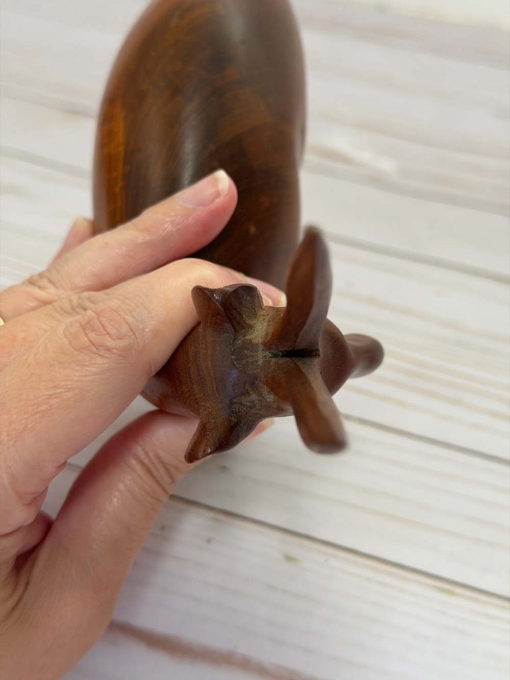 Wood Hand Carved Antelope / Gazelle Sculpture Wood Decor - Picture 9 of 15